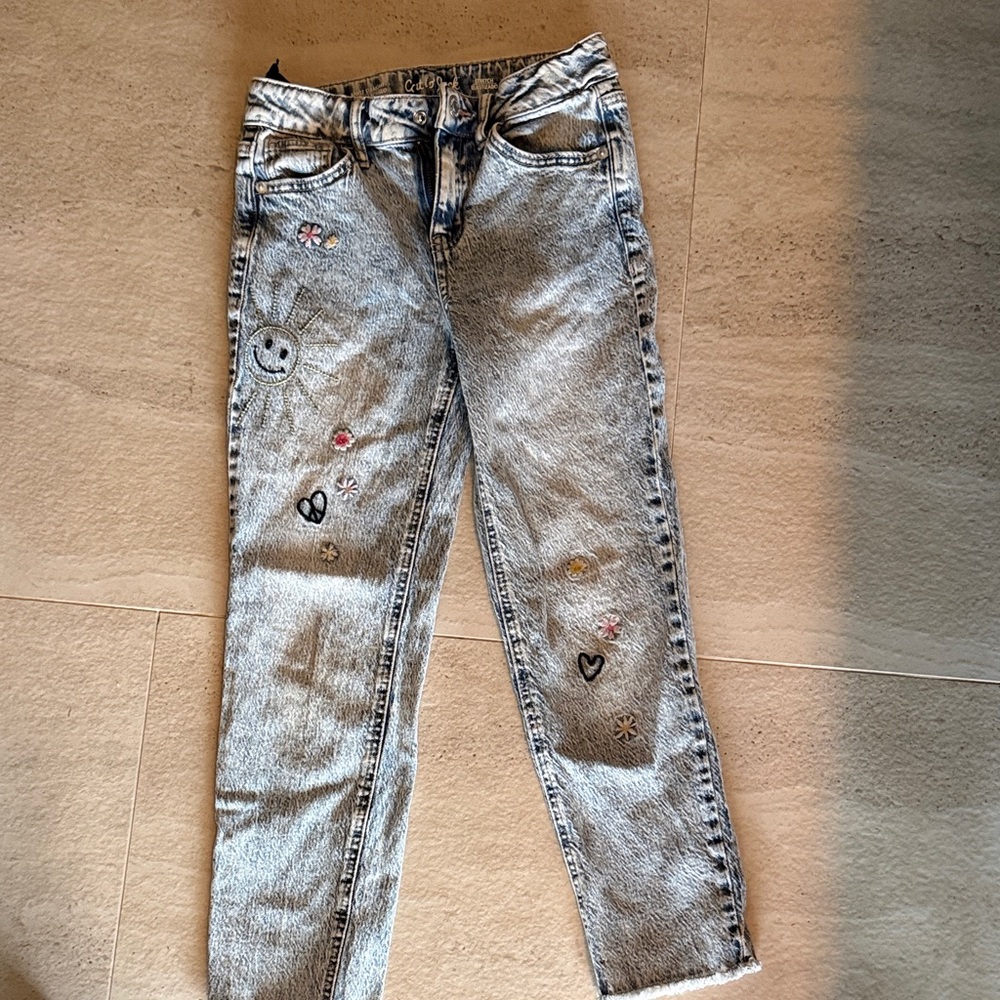 Cat & Jack Light Blue Kids Jeans with Embroidery